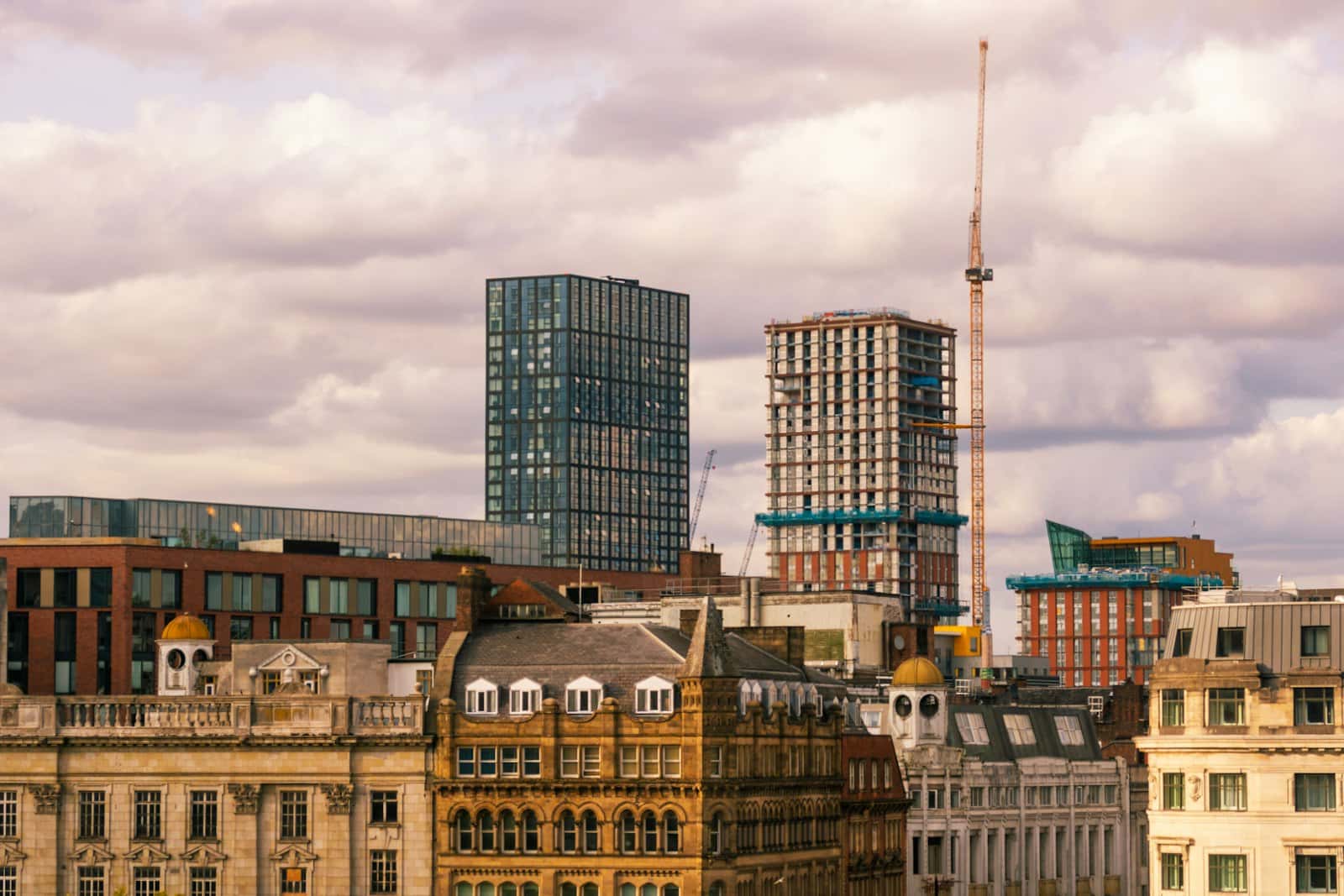 A view across Manchester towards the towers