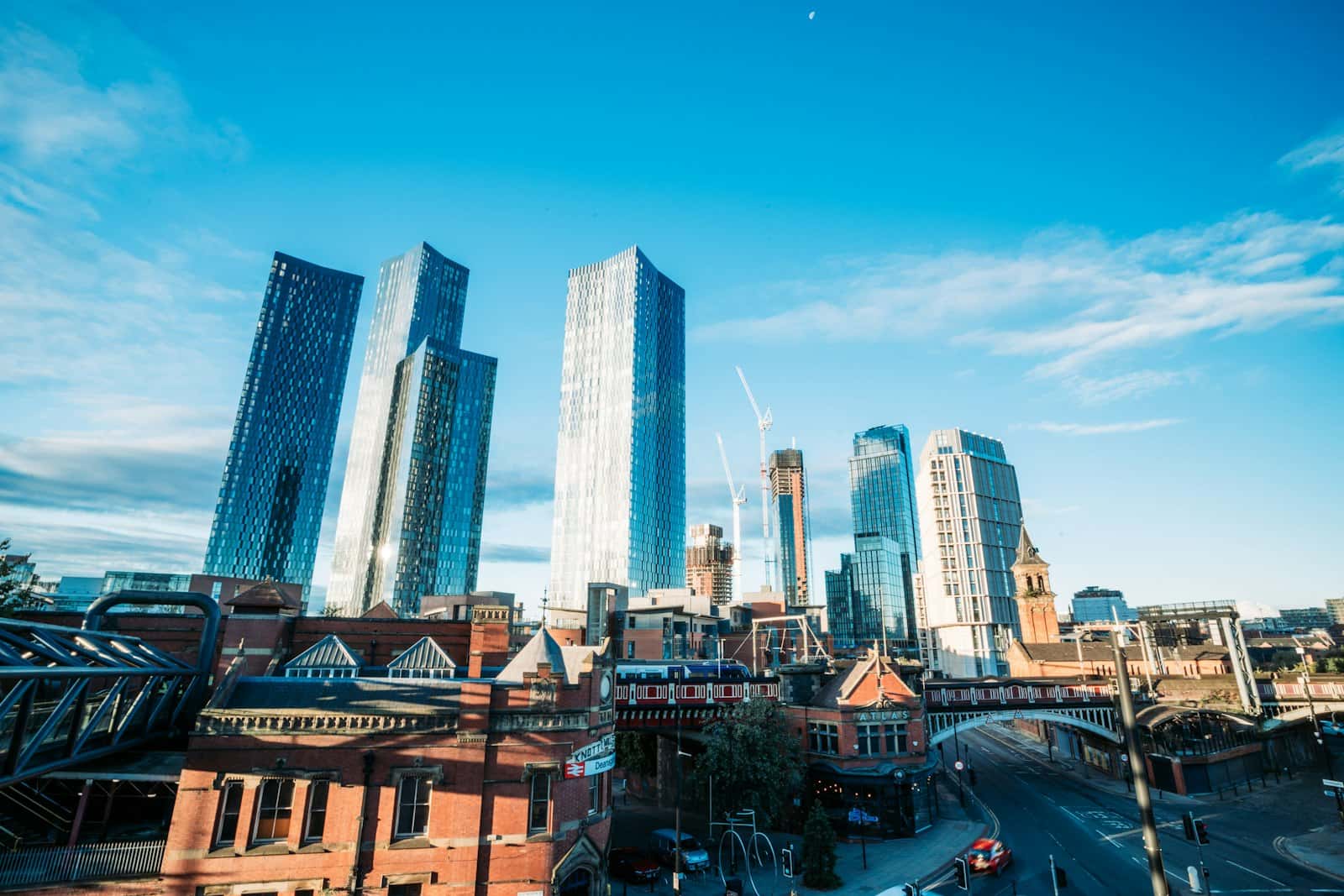 Manchester's tall buildings on the skyline
